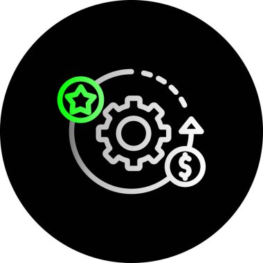 Kişisel ve ticari kullanım için vektör ayarı simgesi