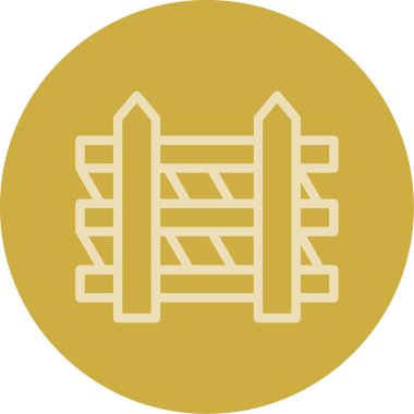 Çit. Web simgesi basit illüstrasyon