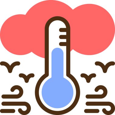 Termometre. Web simgesi basit illüstrasyon