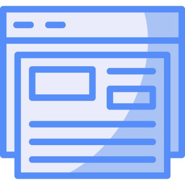 Gazete web vektör illüstrasyonu