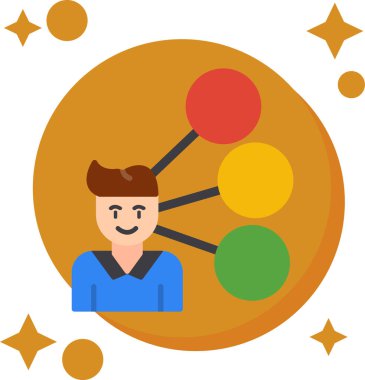 iş insanlar düz simgesi