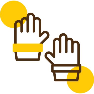 Sarı renkli bir simgeyi tutan el.