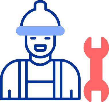 Yapıcı Adam simgesi, vektör illüstrasyonu