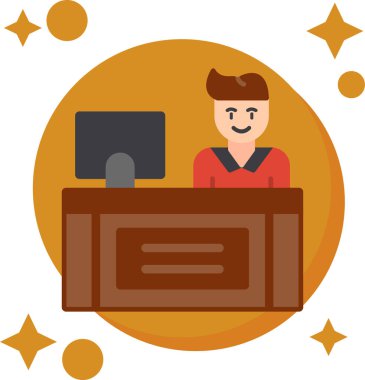 İş kadını ofis çalışanı simgesi