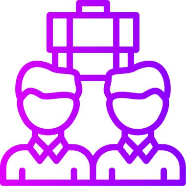 Bir çift simgesinin vektör illüstrasyonu