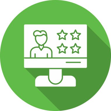 Müşteri derecelendirme simgesi düz stil