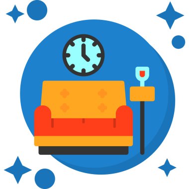 Oturma odası vektör çizim