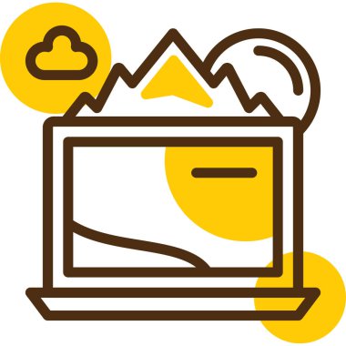 Bulut. Web simgesi basit illüstrasyon