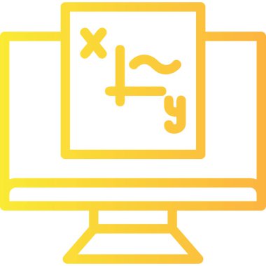 Bilgisayar. Web simgesi basit illüstrasyon