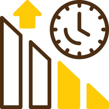 Zaman yönetimi simgesinin vektör illüstrasyonu