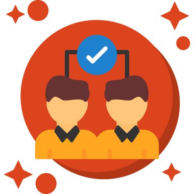 Mikrofonu olan bir grup insanın vektör çizimi