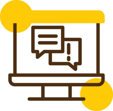 Konuş. Web simgesi basit illüstrasyon