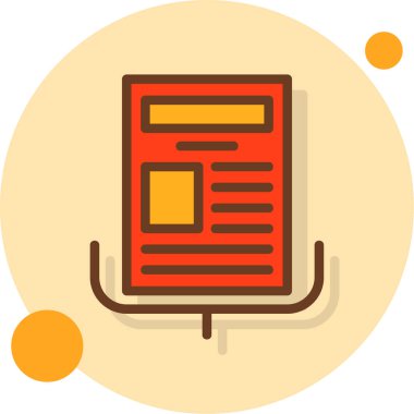 Kitap. Web simgesi basit illüstrasyon