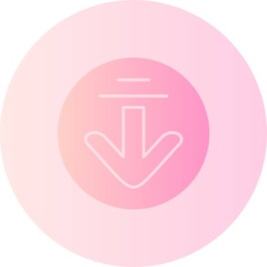 aşağı ok simgesi soyut arka grubunda izole