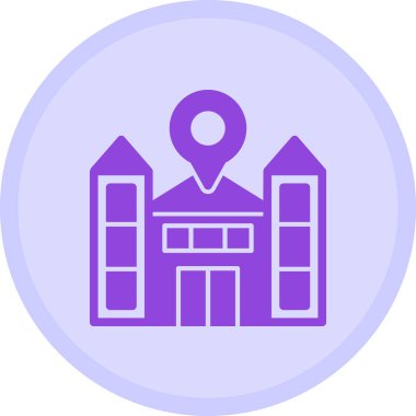 Okul. Web simgesi basit illüstrasyon