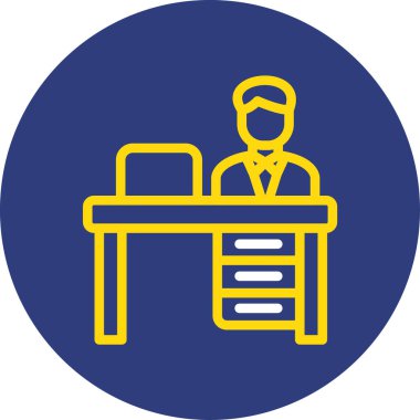 Modern ofis simgesinin vektör illüstrasyonu