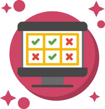 Kontrol listesi simgesi, vektör illüstrasyonu