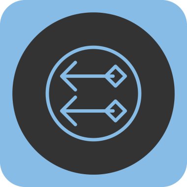 Oklar simgesi soyut arkaplanda izole edildi