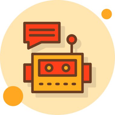 Çizgi film robotunun vektör çizimi