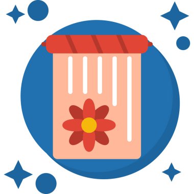 Çiçek. Web simgesi basit illüstrasyon