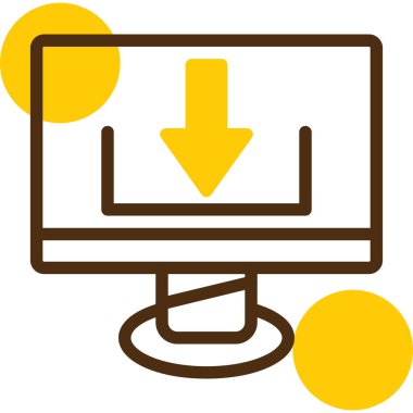 Bilgisayar. Web simgesi basit illüstrasyon