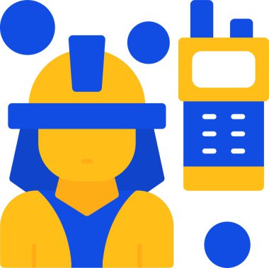 Çağrı merkezi operatör simgesi - taslak biçimi