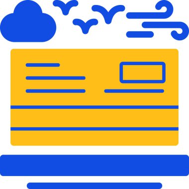 Bulut. Web simgesi basit tasarım