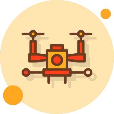 Bir dron simgesinin vektör illüstrasyonu