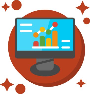 veri analiz simgesi, vektör, illüstrasyon