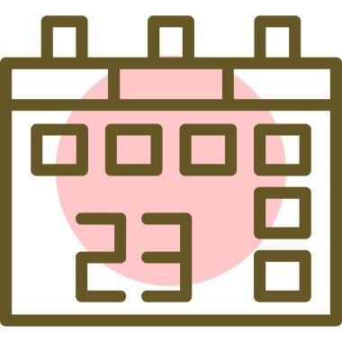 Takvim simgesi vektör illüstrasyonu