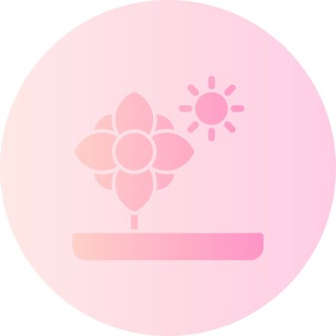 Çiçek. Web simgesi basit illüstrasyon