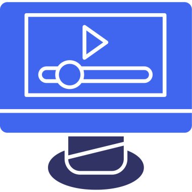 Bilgisayar. Web simgesi basit illüstrasyon