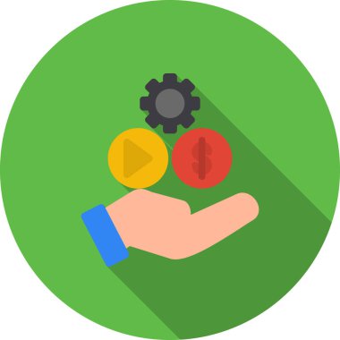 Mobil arkaplan için vektör modern düz simge