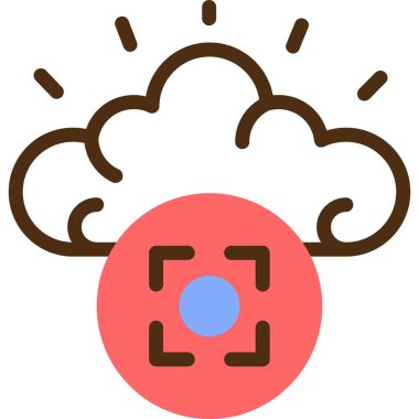 Hava durumu. Web simgesi basit illüstrasyon