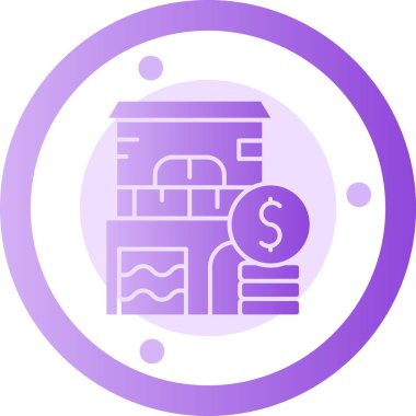 Modern bir yapı simgesinin vektör illüstrasyonu