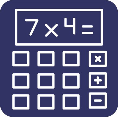 Matematik hesap makinesi matematik simgesi ana hat biçiminde