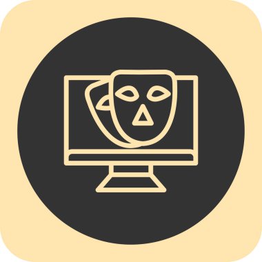 izleyici ve simgenin vektör illüstrasyonu