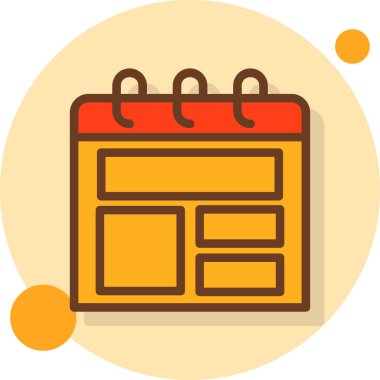 Takvim simgesi vektör illüstrasyonu