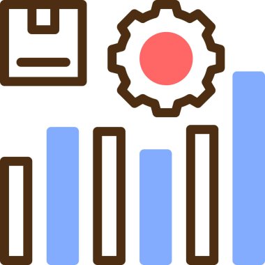 iş grafiği simgesi düz biçimli