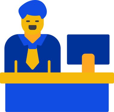 Masa. Web simgesi basit illüstrasyon