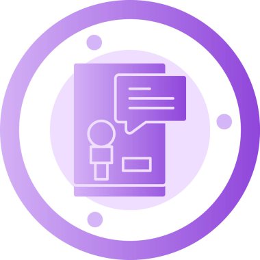 Bir sohbet simgesinin vektör illüstrasyonu