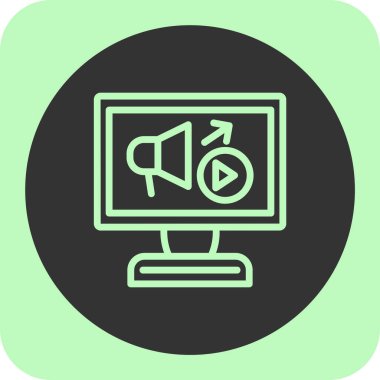 vektör lcd simgesi illüstrasyonu