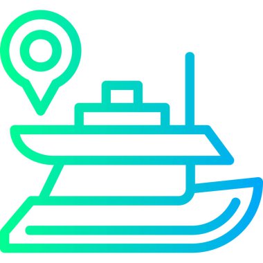 tekne ikonu vektör illüstrasyonu