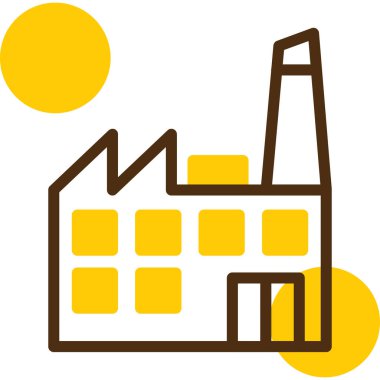 Fabrika ikonu. vektör illüstrasyonu