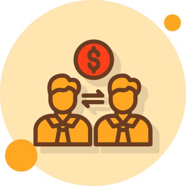 işletme yönetimi düz simgeleri, vektör illüstrasyonu, para, finans