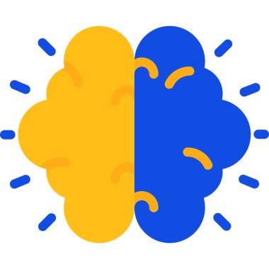 Beyin. Web simgesi basit illüstrasyon