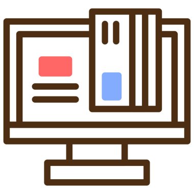 bilgisayar simgesi vektör illüstrasyonu