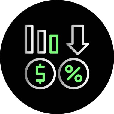 İş dünyasının vektör illüstrasyonu modern finans simgesi