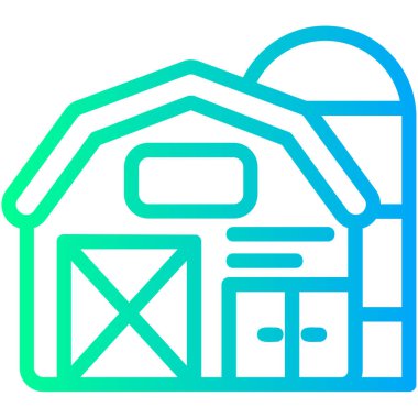 çiftlik simgesi, vektör illüstrasyonu