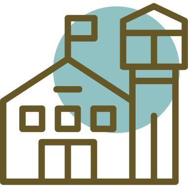 Bir ev simgesinin vektör illüstrasyonu